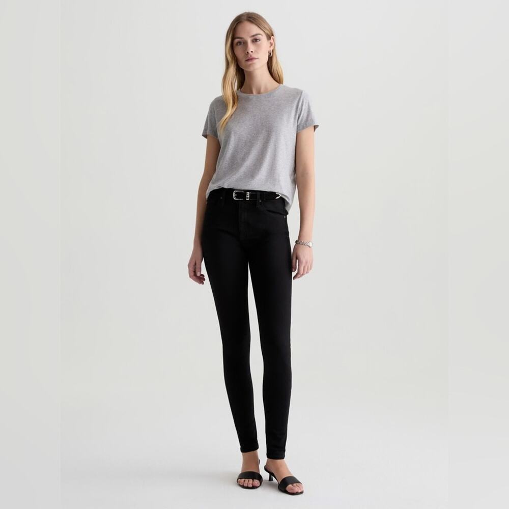 AG Adriano Goldschmied The Legging Super Skinny Kit Black Pima Cotton Jeans 30R